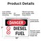 Signmission Diesel Fuel Danger Sign, Plastic, 10in W x 7in L, 2PK OS-2PACK-DS-P-710-L-1122 - alternate 7